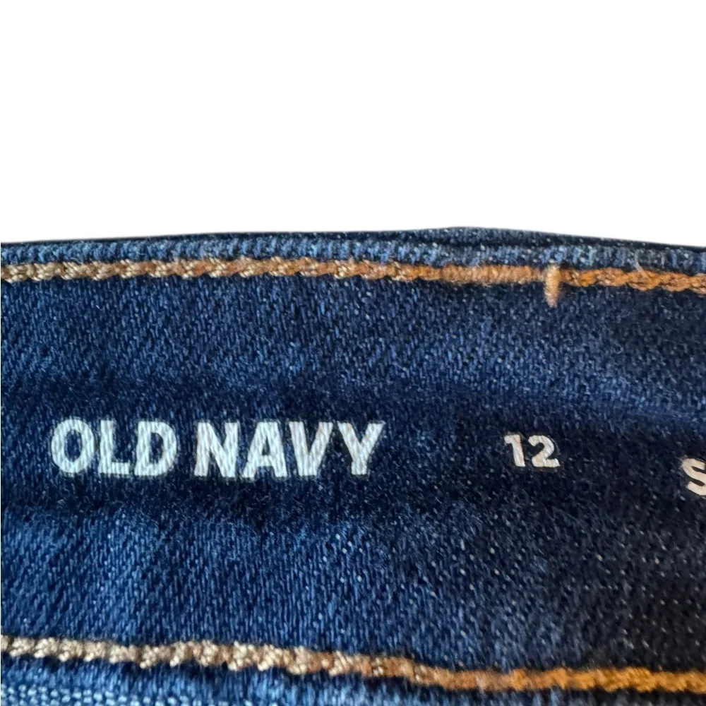 Old Navy Super Skinny Jeans Size 12 Festival Retro High Rise Dark Wash